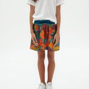 Joan Priest Girls Abstract Floral Mini Skirt | Size 128 (8-9Y) | Vibrant Boho❤️